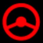 The red steering warning light is shown.