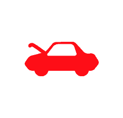 The Hood Open symbol is shown on Volkswagen Check Engine Lights.