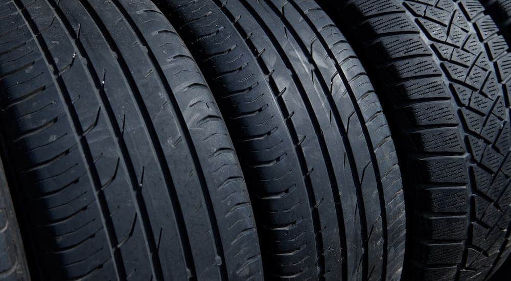 Different tire types are shown at a tire shop near you.