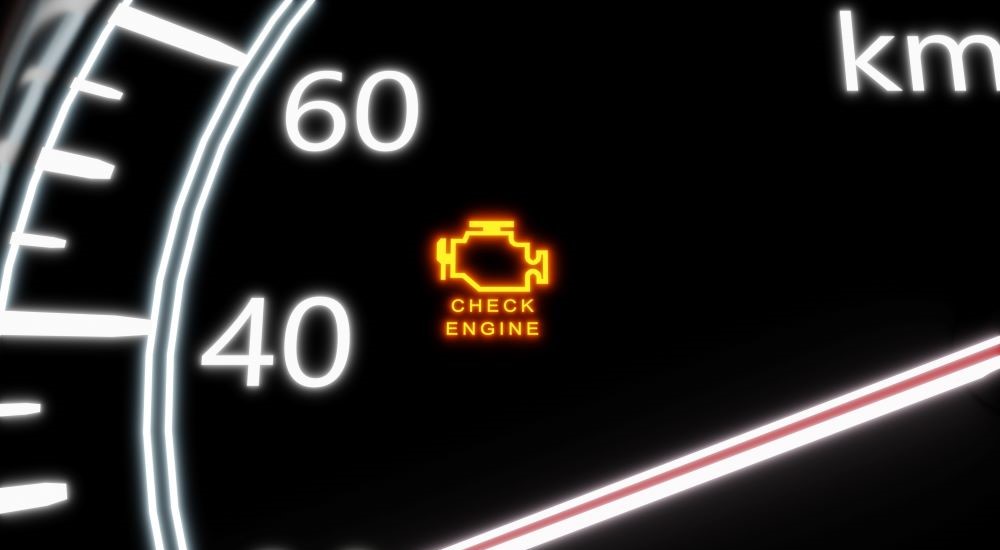 A check engine light is shown.