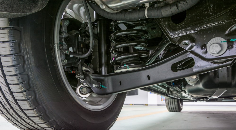 Coil springs on a truck.