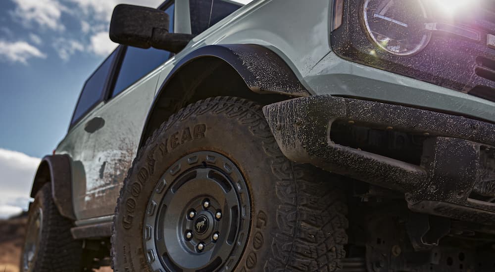 Tire and rim on a 2025 Ford Bronco