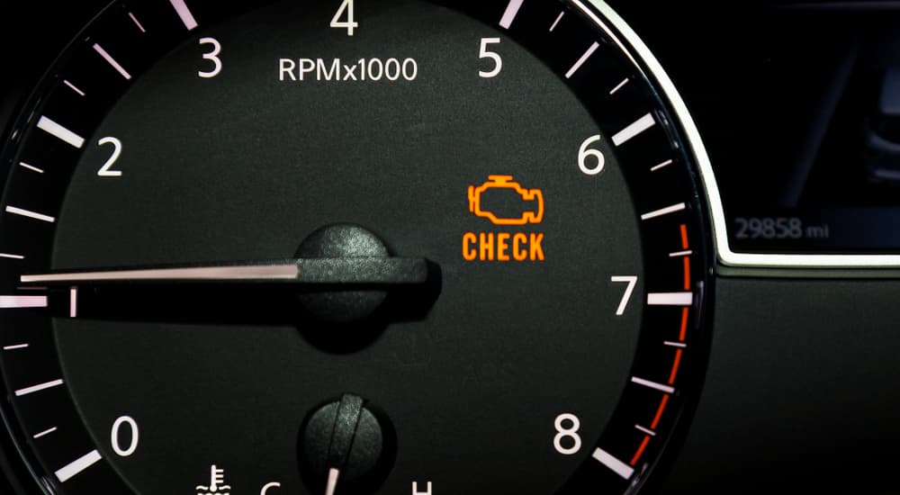Check engine light activated on dashboard